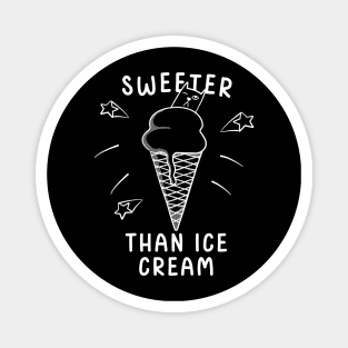 Sweeter Than Ice Cream Cute Kawaii Kitty Ice Cream Cone Magnet